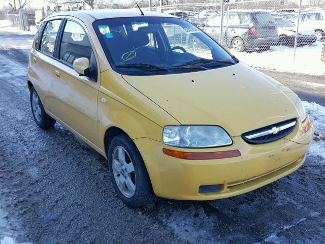 KL1TD66617B771573 - 2007 CHEVROLET AVEO BASE YELLOW photo 1