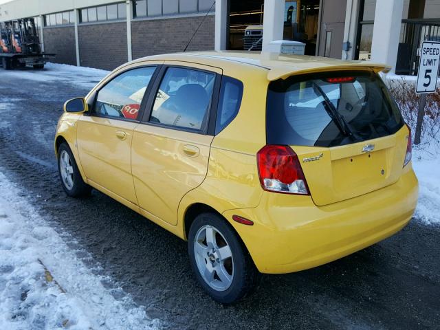 KL1TD66617B771573 - 2007 CHEVROLET AVEO BASE YELLOW photo 3