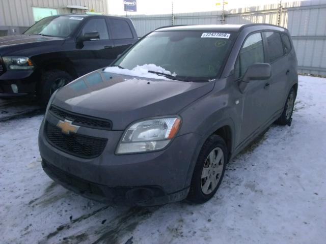 KL77P1EM1CK657522 - 2012 CHEVROLET ORLANDO LS GRAY photo 2