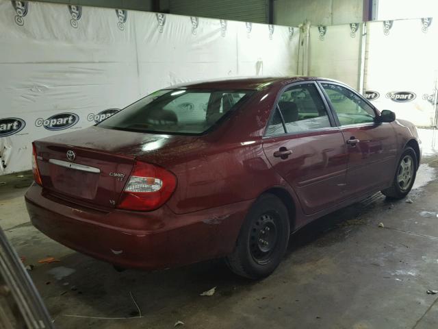 4T1BF32K83U038236 - 2003 TOYOTA CAMRY LE ბურგუნდია ფოტო 4