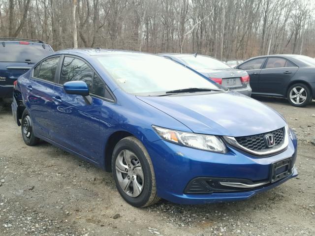 19XFB2F59EE212185 - 2014 HONDA CIVIC LX BLUE photo 1