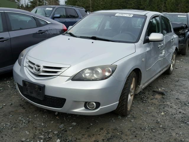 JM1BK343041136251 - 2004 MAZDA 3 HATCHBAC SILVER photo 2