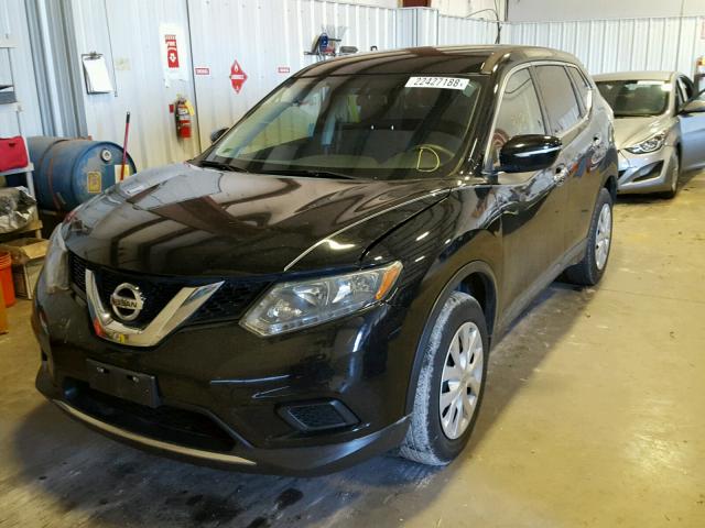 5N1AT2ML0EC841376 - 2014 NISSAN ROGUE S BLACK photo 2