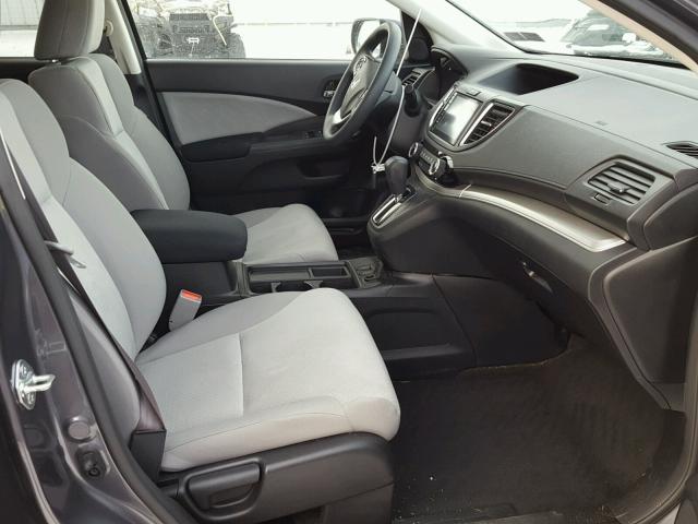 2HKRM4H56GH606712 - 2016 HONDA CR-V EX GRAY photo 5