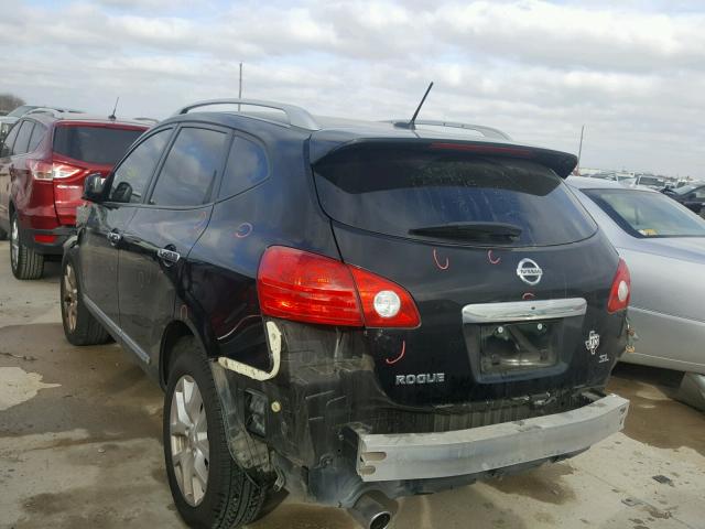 JN8AS5MT4DW507622 - 2013 NISSAN ROGUE S BLACK photo 3