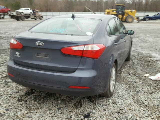 KNAFX4A64E5218000 - 2014 KIA FORTE LX BLUE photo 4