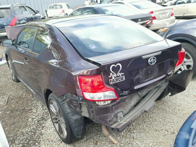 JTKJF5C75B3009585 - 2011 TOYOTA SCION TC 勃艮第红 照片 3