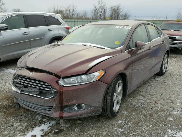 3FA6P0H98FR297137 - 2015 FORD FUSION SE MAROON photo 2