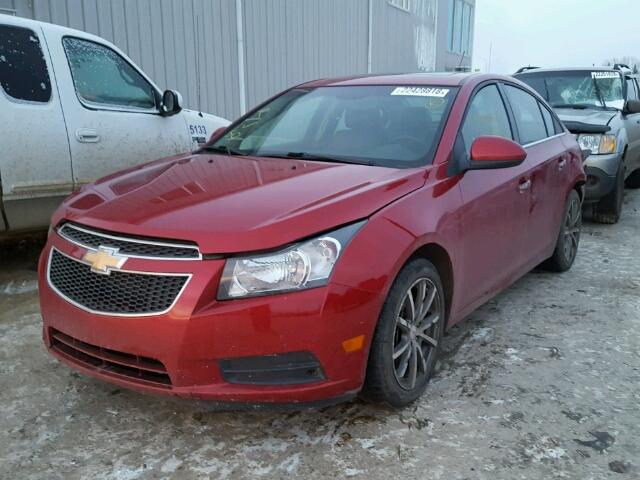 1G1PH5S97B7183156 - 2011 CHEVROLET CRUZE LTZ RED photo 2