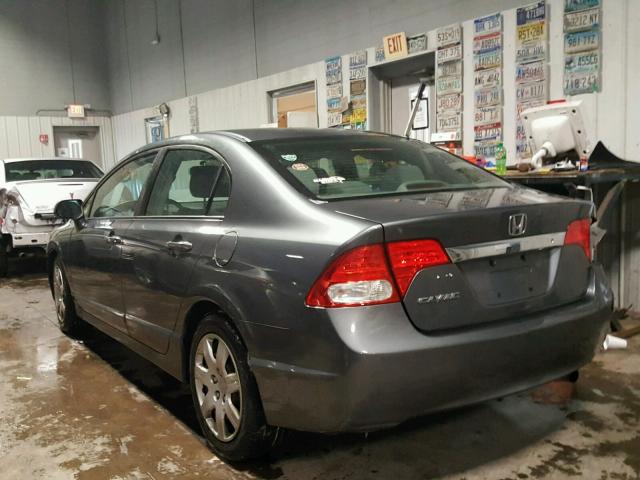 19XFA1F57BE011765 - 2011 HONDA CIVIC LX GRAY photo 3