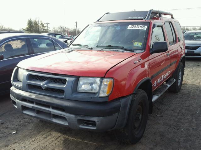 5N1ED28Y61C534101 - 2001 NISSAN XTERRA XE RED photo 2