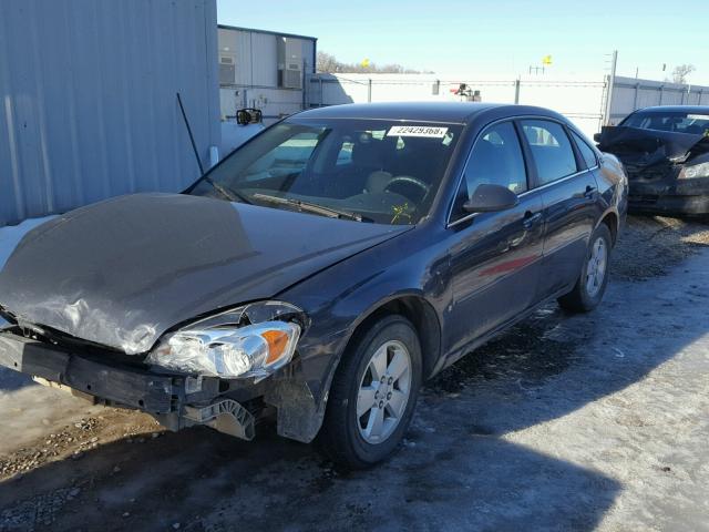 2G1WT55N181236636 - 2008 CHEVROLET IMPALA LT BLUE photo 2