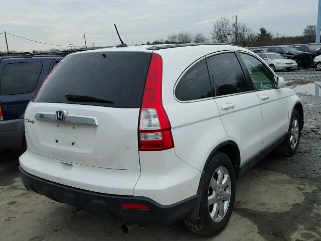 JHLRE48758C047104 - 2008 HONDA CR-V EXL WHITE photo 4