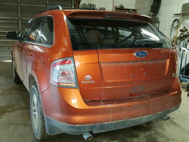 2FMDK48C07BA83239 - 2007 FORD EDGE SEL ORANGE photo 3