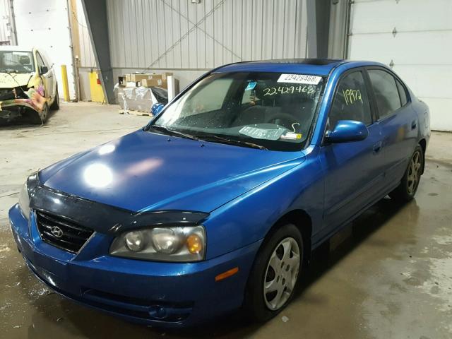 KMHDN46D16U309462 - 2006 HYUNDAI ELANTRA GL BLUE photo 2