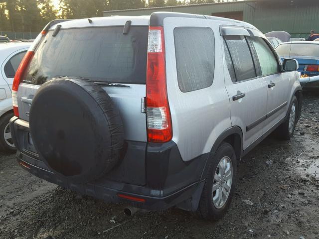 JHLRD78895C011652 - 2005 HONDA CR-V EX SILVER photo 4