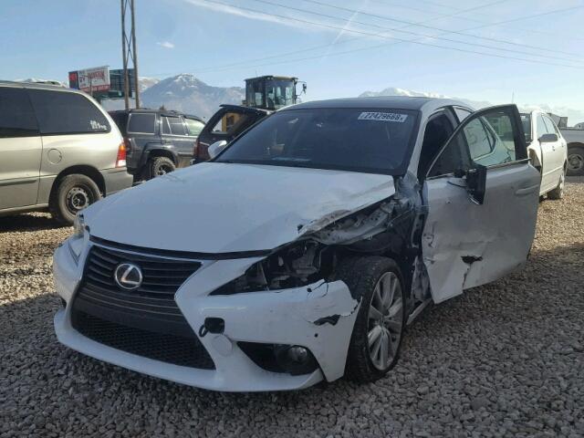 JTHCF1D28E5000480 - 2014 LEXUS IS 250 WHITE photo 2