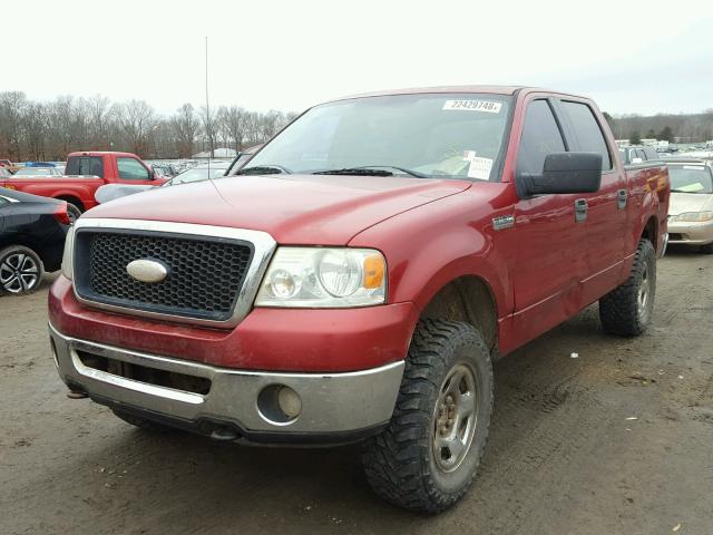 1FTPW14578FA65073 - 2008 FORD F150 SUPER RED photo 2