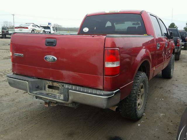 1FTPW14578FA65073 - 2008 FORD F150 SUPER RED photo 4