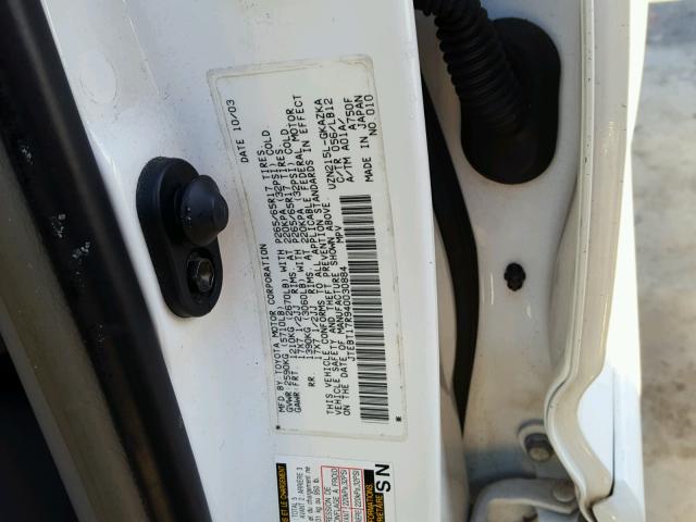 JTEBT17R940030884 - 2004 TOYOTA 4RUNNER LI WHITE photo 10