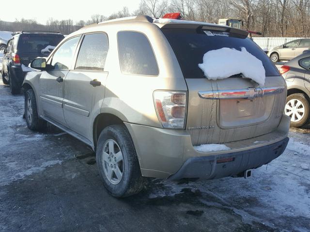 2CNDL23F356134192 - 2005 CHEVROLET EQUINOX LS TAN photo 3