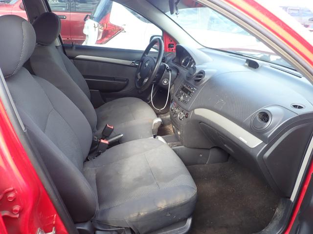 KL1TD56627B097508 - 2007 CHEVROLET AVEO BASE RED photo 5