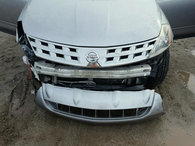 JN8AZ08W94W301358 - 2004 NISSAN MURANO SL SILVER photo 9