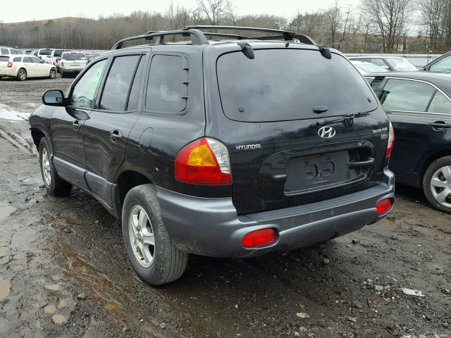 KM8SC13E64U703156 - 2004 HYUNDAI SANTA FE G BLACK photo 3