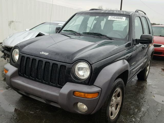 1J4GK48KX4W296602 - 2004 JEEP LIBERTY SP BLACK photo 2