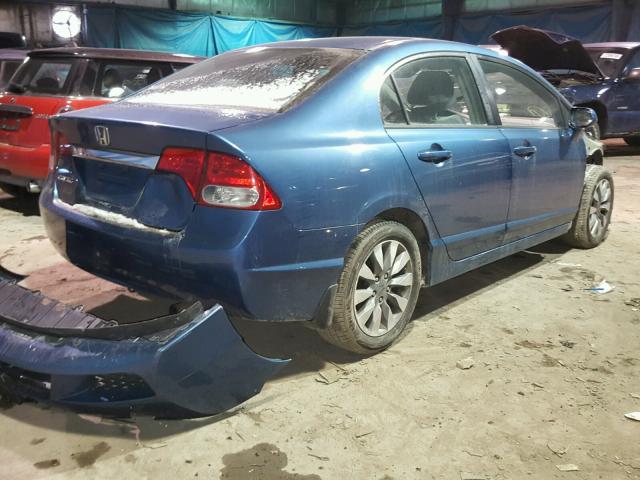 19XFA16889E000231 - 2009 HONDA CIVIC EX BLUE photo 4