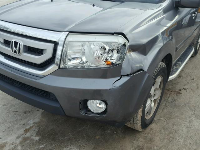 5FNYF4H59BB045418 - 2011 HONDA PILOT EXL GRAY photo 9