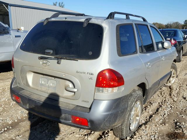 KM8SC73D15U874392 - 2005 HYUNDAI SANTA FE G SILVER photo 4