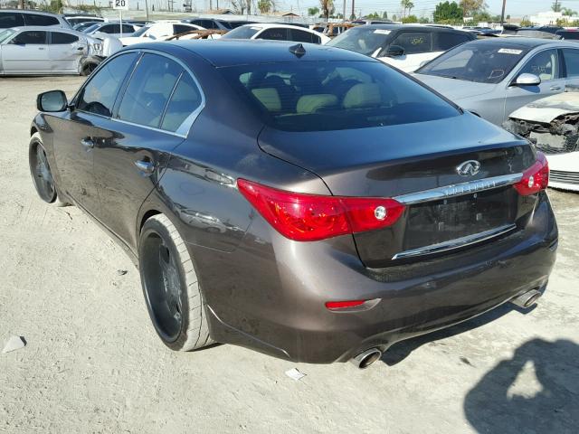 JN1BV7AP2EM685300 - 2014 INFINITI Q50 BASE BROWN photo 3