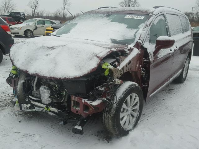 2C4RC1BG2HR771687 - 2017 CHRYSLER PACIFICA T BURGUNDY photo 2