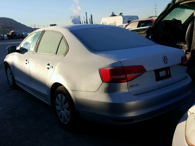 3VW1K7AJ6FM319792 - 2015 VOLKSWAGEN JETTA BASE 银色 照片 3