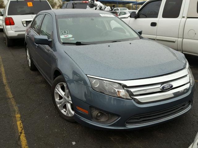 3FAHP0HA0CR296109 - 2012 FORD FUSION SE BLUE photo 1