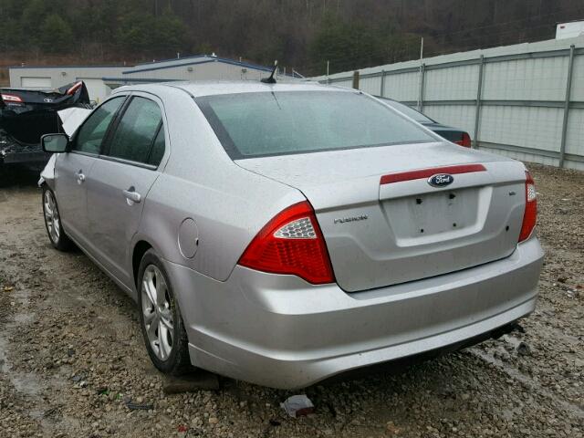 3FAHP0HA1CR239160 - 2012 FORD FUSION SE SILVER photo 3