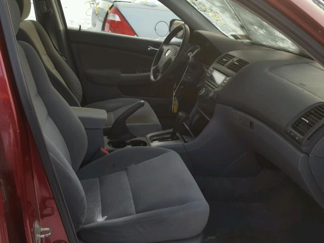 1HGCM56755A115067 - 2005 HONDA ACCORD EX RED photo 5