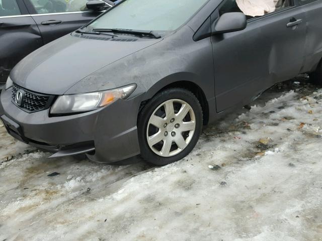 2HGFG1B61AH533941 - 2010 HONDA CIVIC LX GRAY photo 9