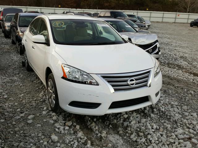 3N1AB7AP9FY264726 - 2015 NISSAN SENTRA S WHITE photo 1