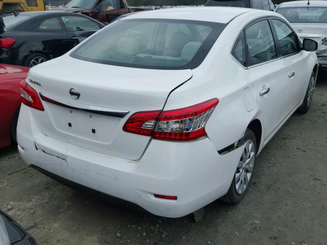 3N1AB7AP9FY264726 - 2015 NISSAN SENTRA S WHITE photo 4