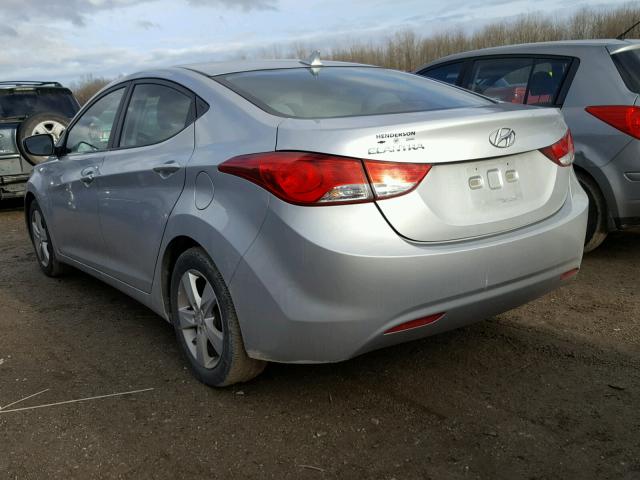 5NPDH4AE3DH367687 - 2013 HYUNDAI ELANTRA GL SILVER photo 3