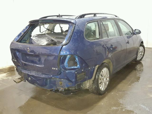 3VWKX7AJ7BM654043 - 2011 VOLKSWAGEN JETTA S BLUE photo 4