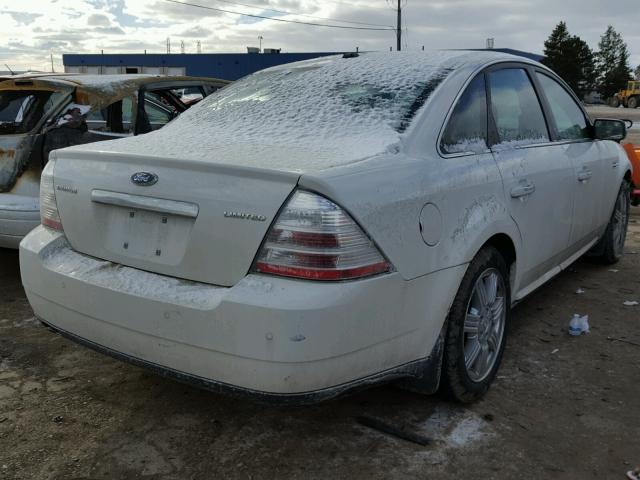 1FAHP25WX9G120552 - 2009 FORD TAURUS LIM WHITE photo 4