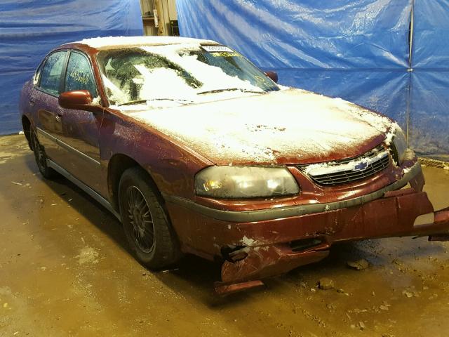 2G1WF55E129200302 - 2002 CHEVROLET IMPALA MAROON photo 1