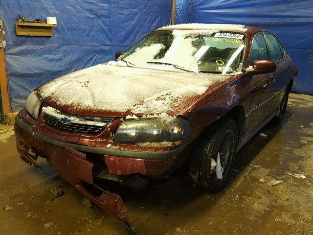 2G1WF55E129200302 - 2002 CHEVROLET IMPALA 栗色 照片 2