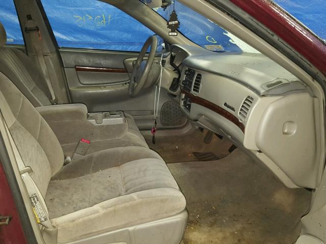 2G1WF55E129200302 - 2002 CHEVROLET IMPALA MAROON photo 5