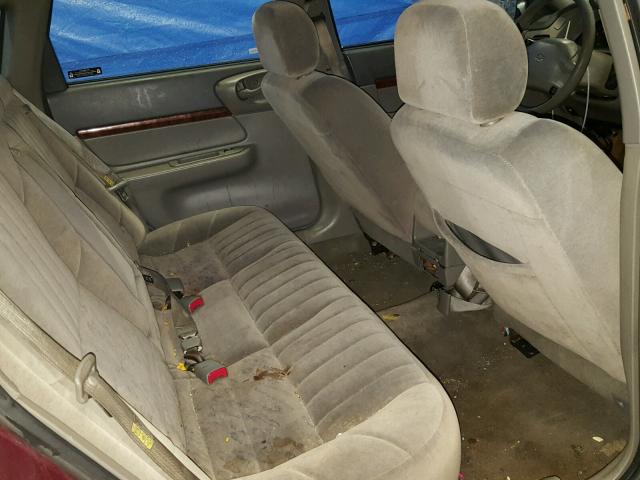 2G1WF55E129200302 - 2002 CHEVROLET IMPALA MAROON photo 6