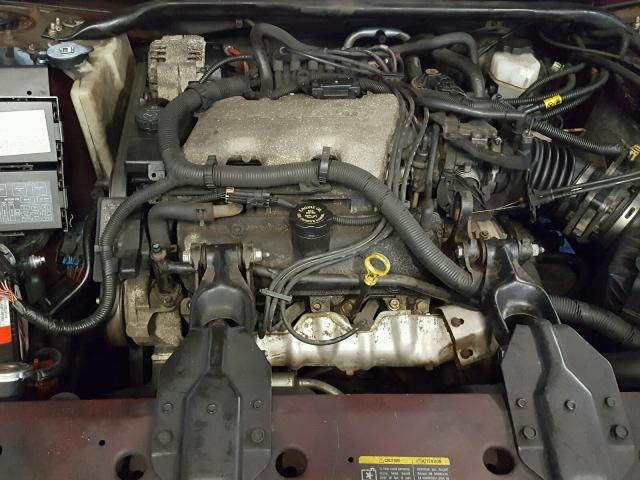 2G1WF55E129200302 - 2002 CHEVROLET IMPALA MAROON photo 7