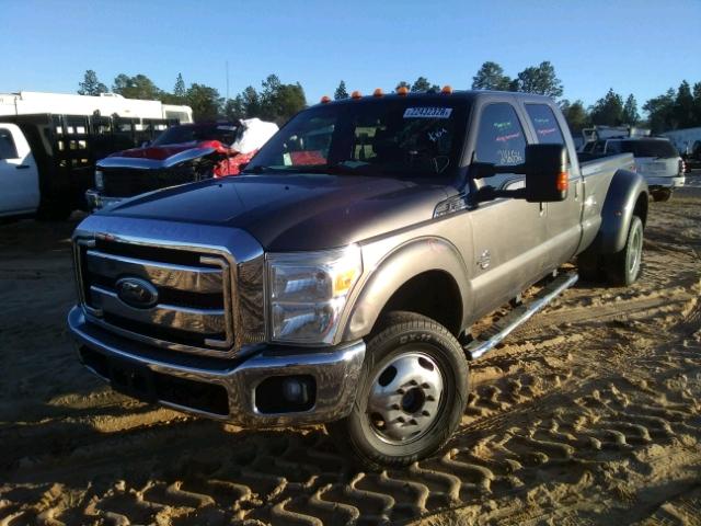 1FT8W3DT7BEB71650 - 2011 FORD F350 SUPER GRAY photo 2